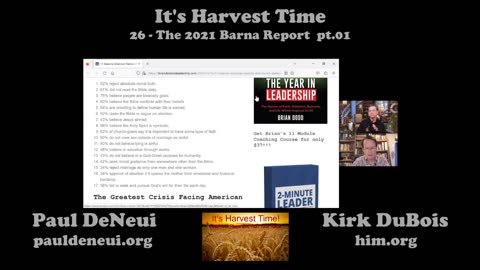 Barna study on Church trends Part 1