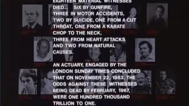 JFK Dead Witnesses List from movie Executive Action