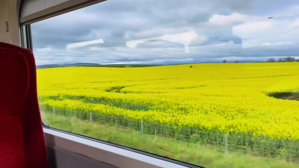 The journey from Edinburgh to London was like a train to spring.