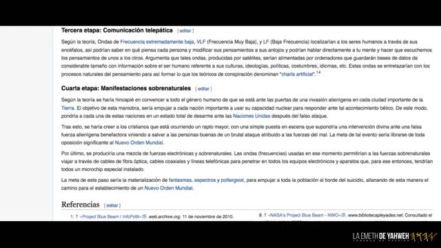 La víspera del parásito, la abominación desoladora.