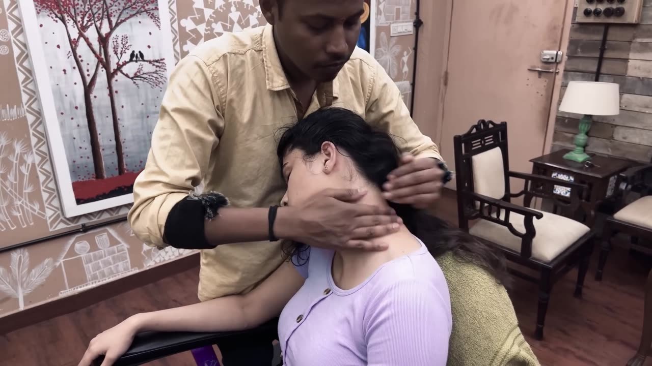 Gentle Scalp Rub Head Massage for Relaxation _ Indian Massage