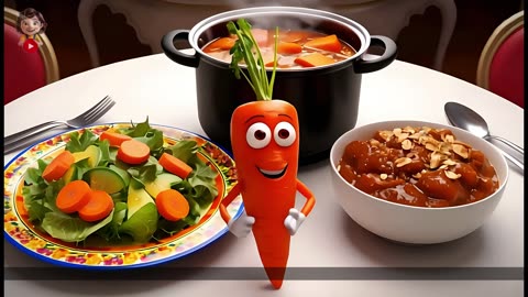 Carrot, Carrot, Orange and bright | 3D English Nursery Rhyme for Children | Fun Poem for Kids