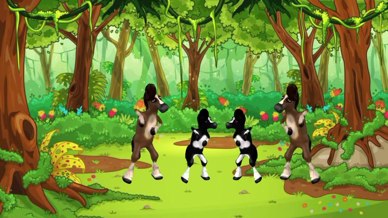 cartoon funny animal dance