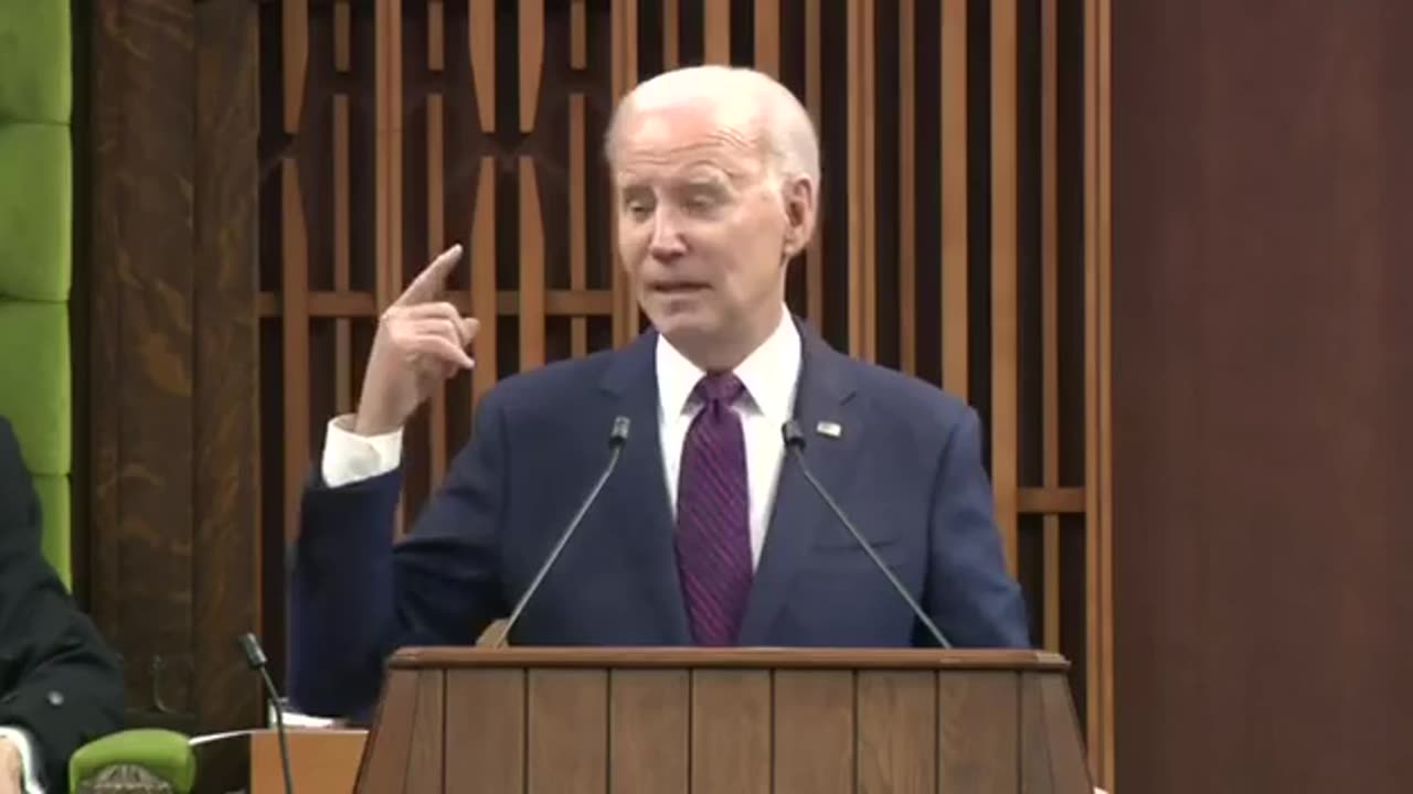 Joe Biden: "Today, I applaud China for stepping up. Excuse me, Canada." Laughingstock