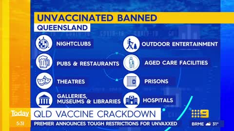 Queenland Vaccine crackdown