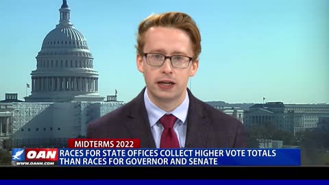 Races for state offices collect higher vote totals than races for Governor and Senate