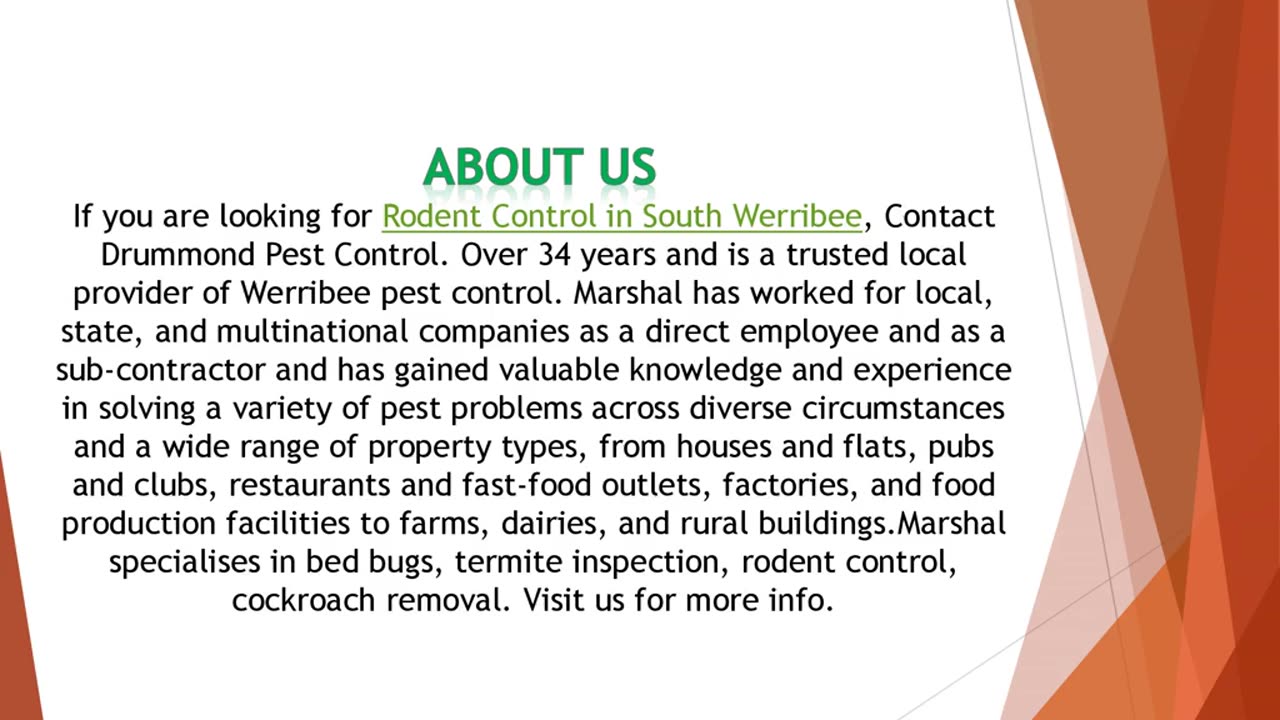 If you are looking for Rodent Control in South Werribee