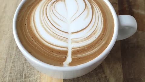 French press latte art