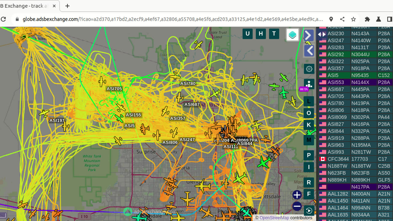 Bird Nazi N443PA China - stuck in gang bang mode over Morristown - Feb 16th 2024