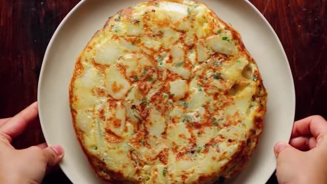 Yummy Breakfast Potato Omelette Recipe