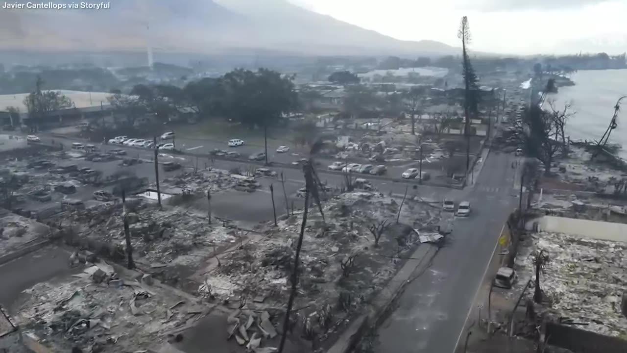 Drone Footage Reveals devastation After Maui Fires