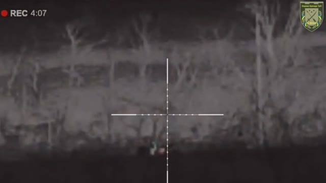 Ukrainian Sniper Takes Out Russian Soldier Hidden Among Trees