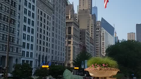 Chicago' Along Michigan Avenue on 8/1/2021 1