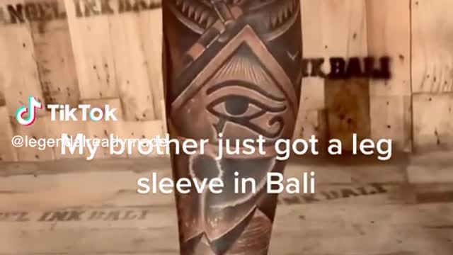 Bali's Best Tattoo Leg Sleeve You've Ever Seen / Legend Already Made / Black Willy Wonka