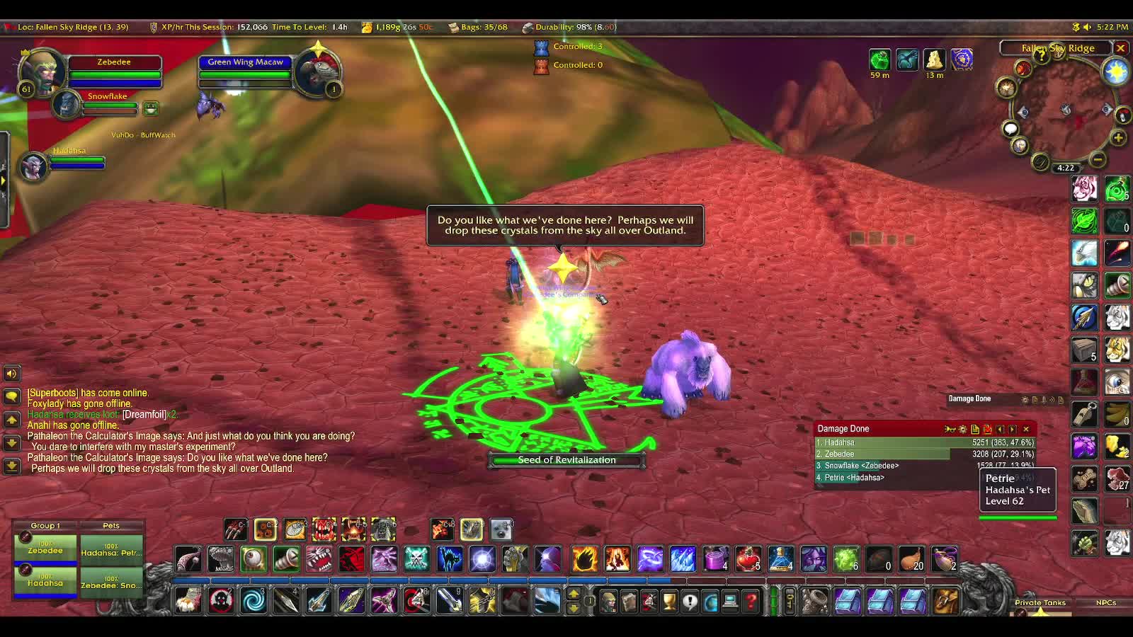 WoW Burning Crusade Two hunters (husband and wife) Hunting