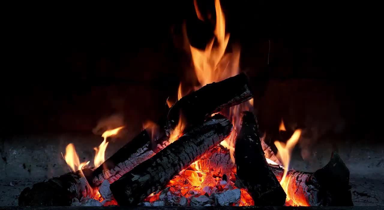 RELAXING Outdoor virtual fire with Crackling Fire Sounds HD