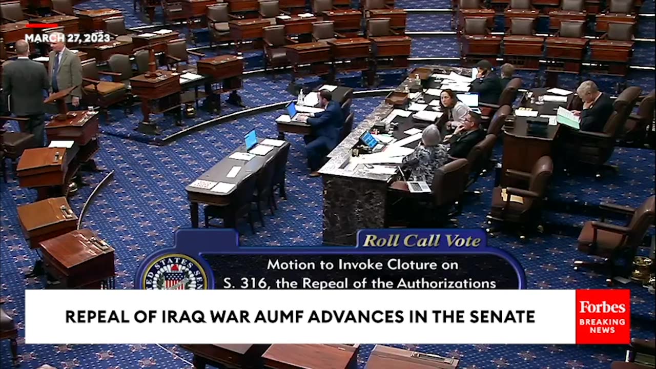 JUST IN- Repeal Of Iraq War Authorization Advances In The Senate