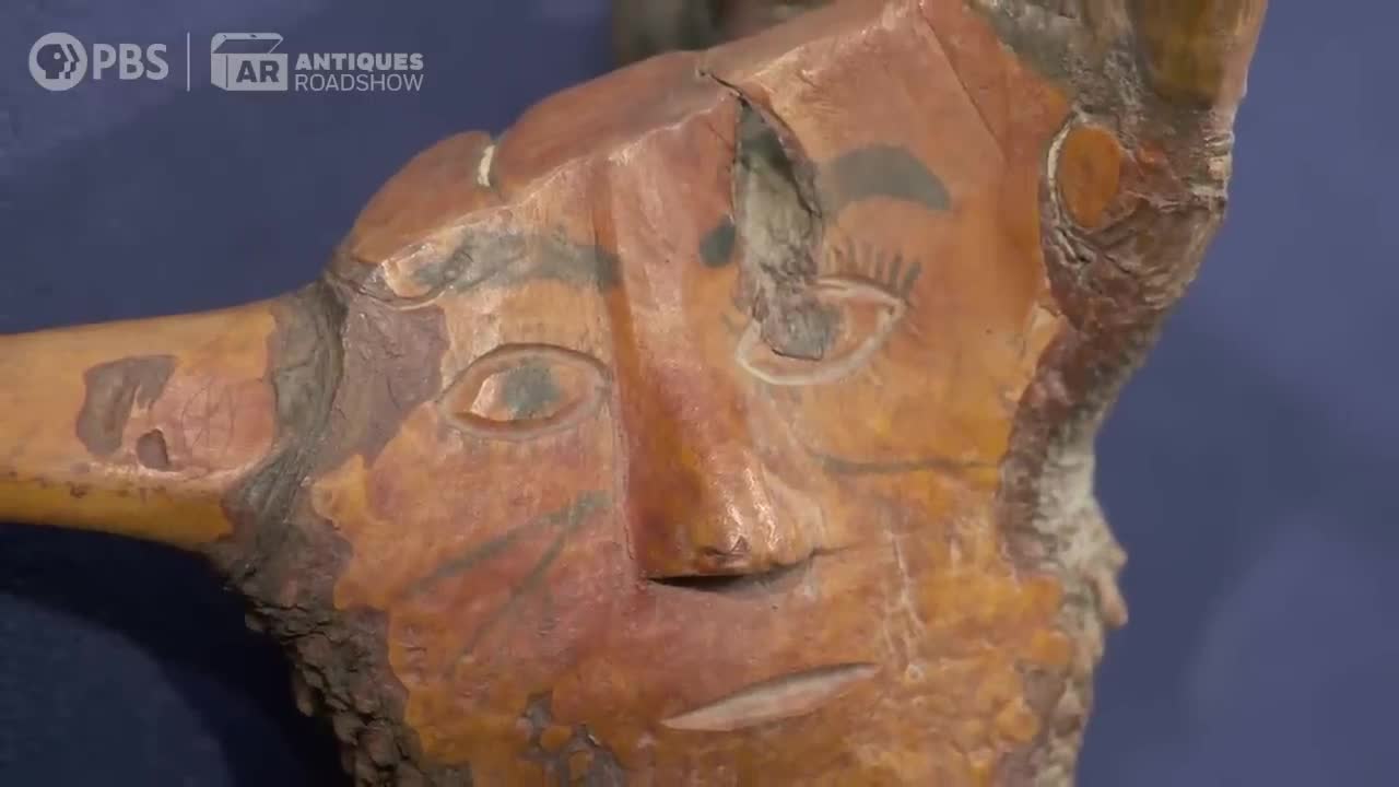 Best Moment_ Penobscot Carved Root Club, ca. 1890 _ ANTIQUES ROADSHOW _ PBS