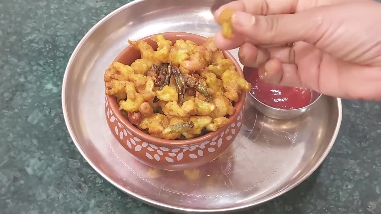 Cauliflower cashew Gobi 65 - Crispy Cauliflower Fry Recipe -Gobi 65 -Cauliflower 65 Restaurant Style