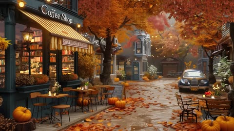 Smooth Autumn Jazz Music to Relaxed Outdoor Coffee Shop