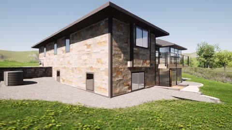 Stone veneer and wall detail, preliminary patio concept