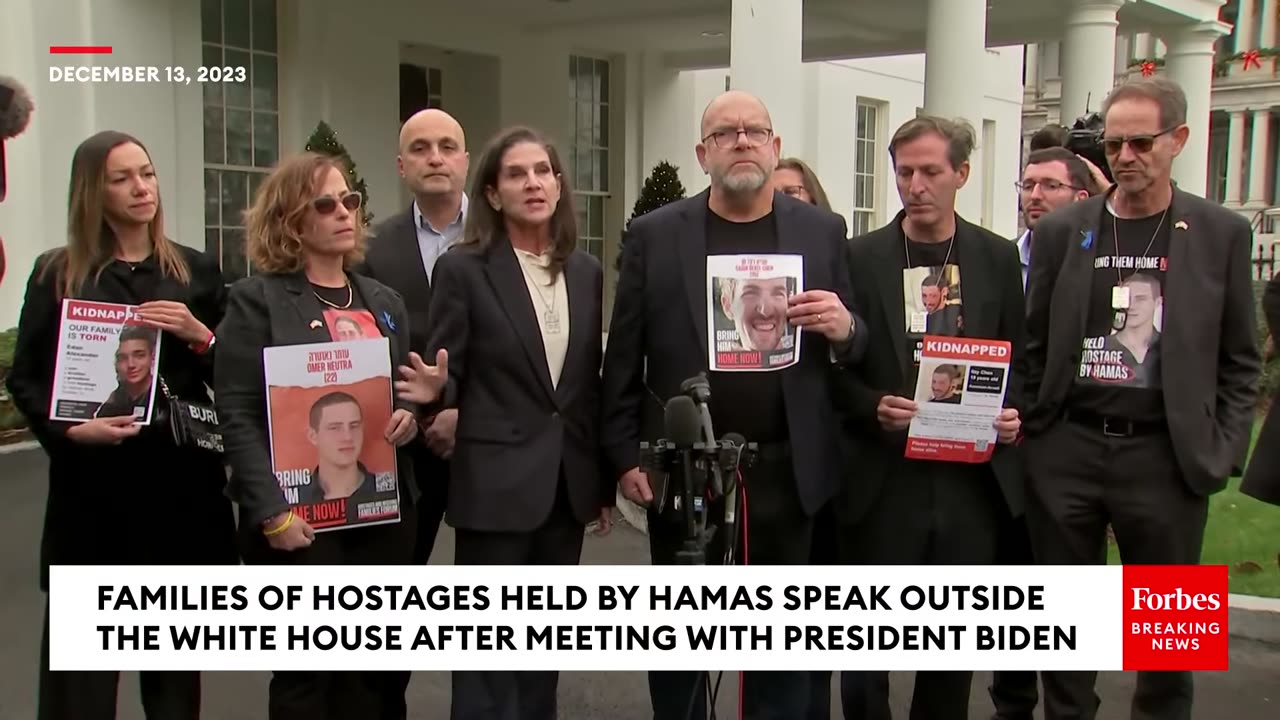 JUST IN- Families Of Hostages Held By Hamas Hold Press Briefing After Meeting With President Biden