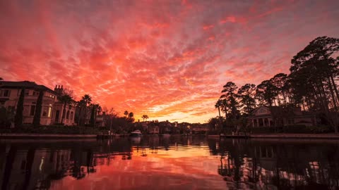 Relaxing music along with beautiful sunset