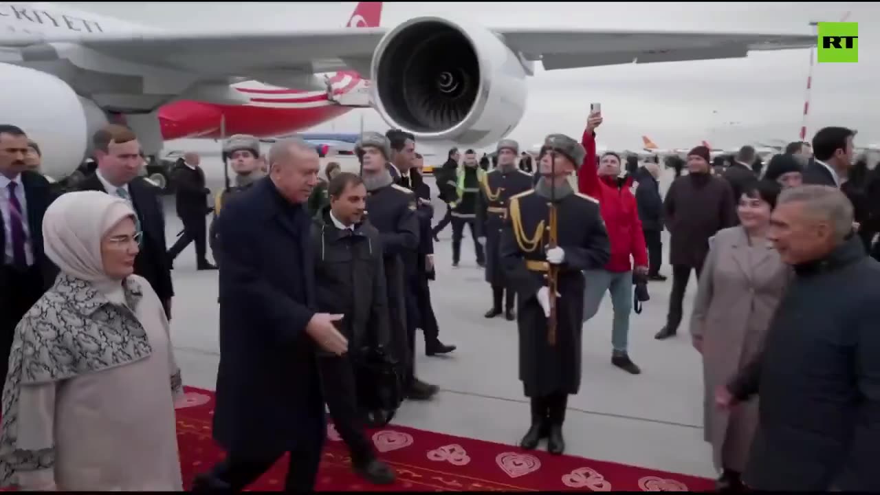 Le président Turc Erdogan est arrivé à Kazan en Russie