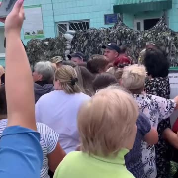 Ukrainians protested at TCC abductors building. TCC had beaten a man into a coma he died afterwards