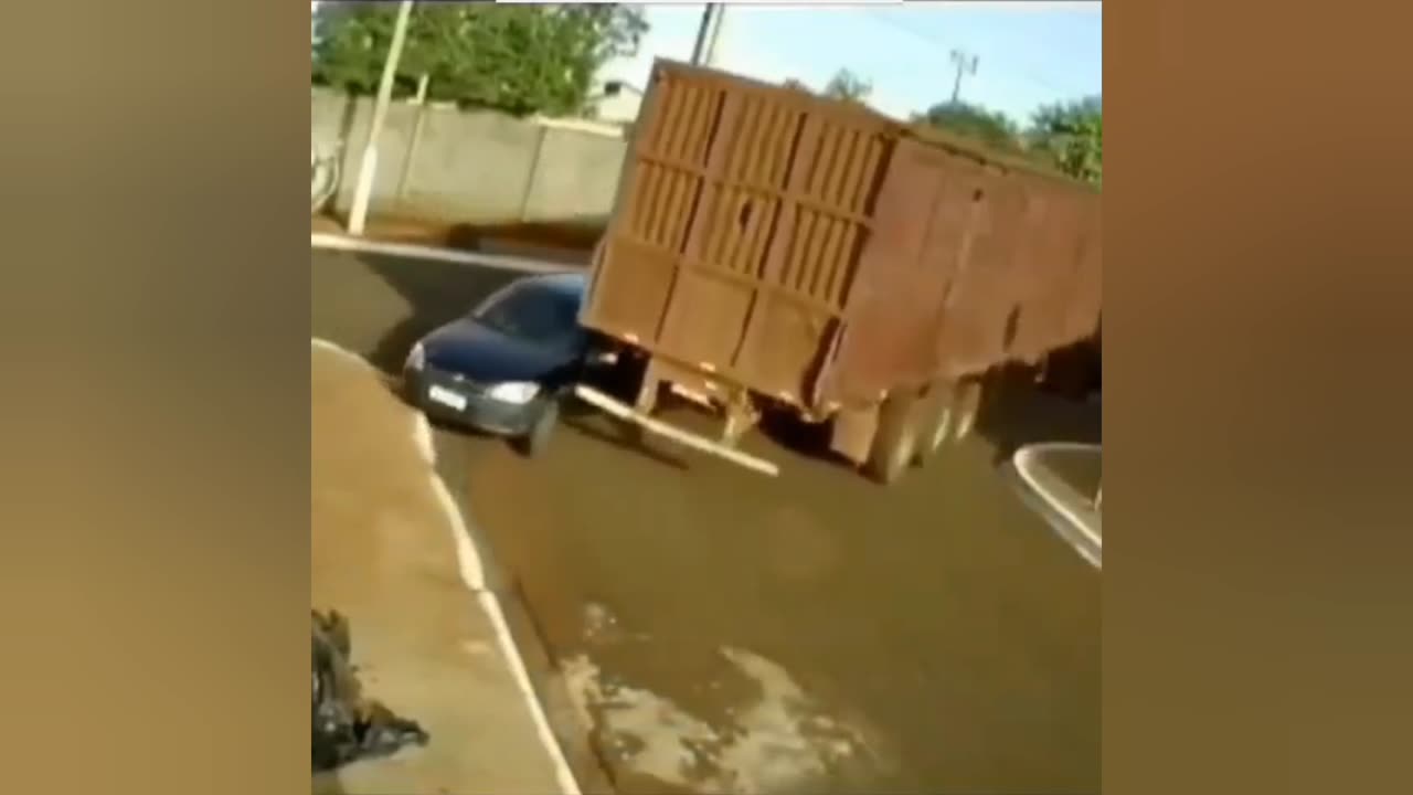 Truck crash a car