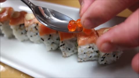 Crazy Salmon Roll - How To Make Sushi Series-4