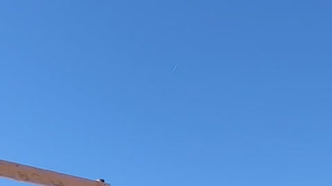 Chemtrail on a clear day in Idaho