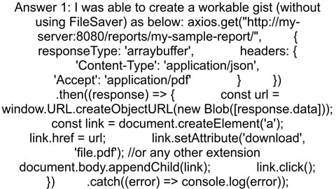 Download binary file with Axios