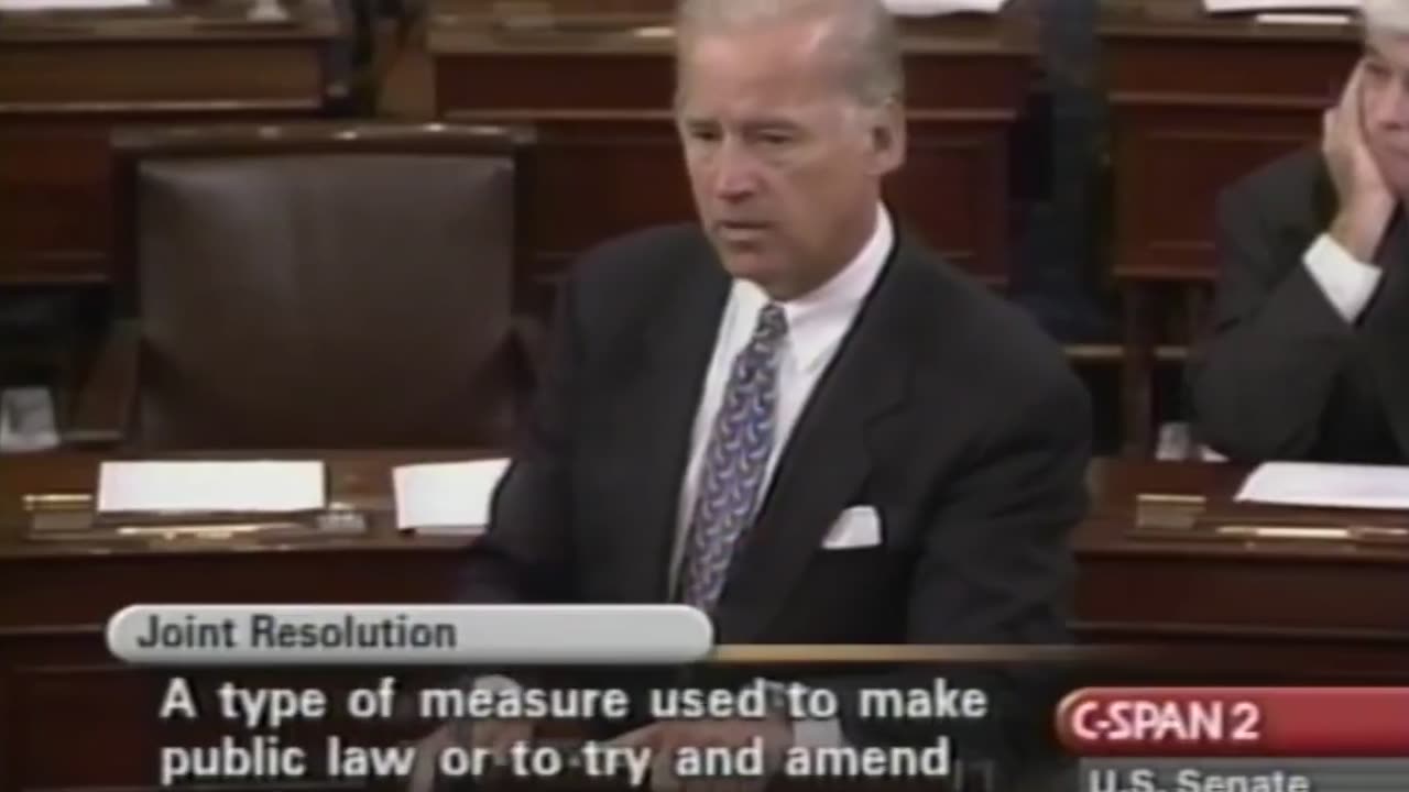 Here's Biden on the Senate floor at 1:45 pm on 09/12/01