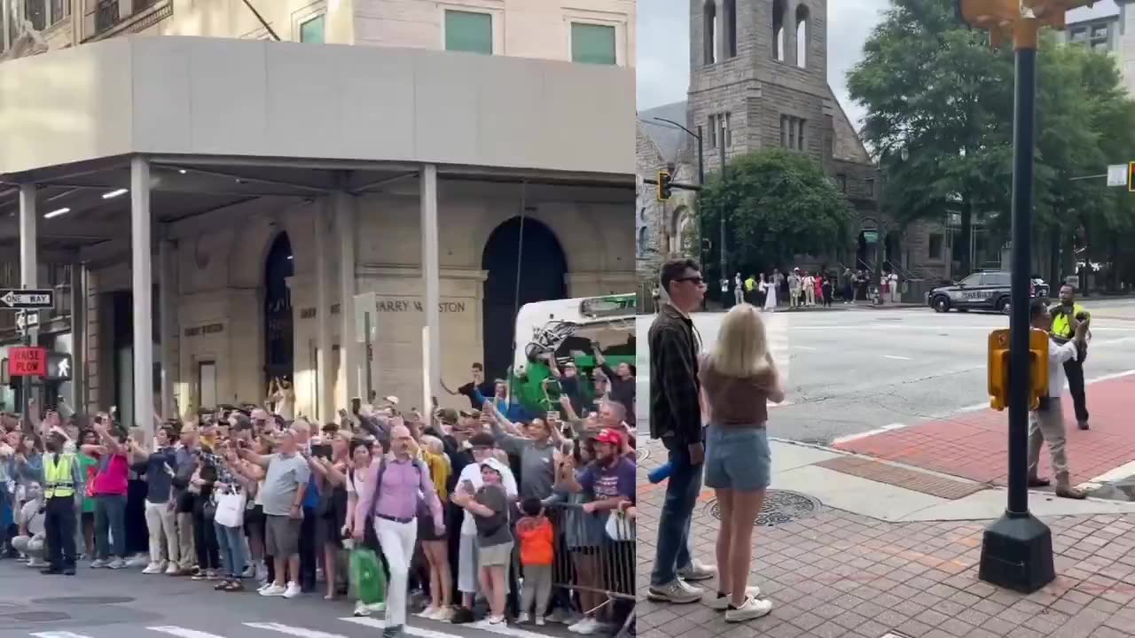 Trump's reception in blue city vs. Biden's reception in blue city... WOW