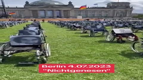 Memorial and demonstration of victims killed by the jabs,Bundestag in Berlin, Germany