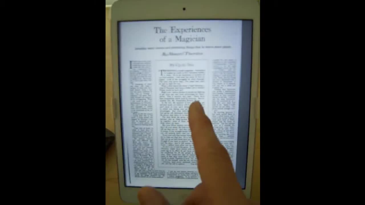 Google Books PDF Test Retina iPad Mini American Magazine Open