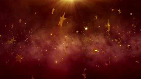 Golden stars floating in space, awards concept