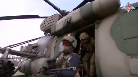 The army aviation fire cover team in the special military operation zone on deNAZIfication mission