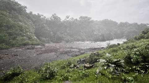 Realtime Landslide in Unreal Engine 5 using fluid flux - 1