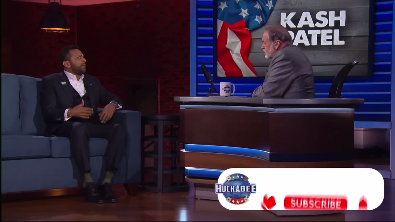 Kash Patel discussing government gangsters on the Huckabee show.