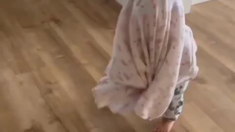 Cute little girl running