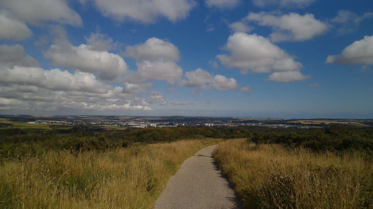 View of Dyce and Aberdeen airport from Brimmond Hill Sept 2023