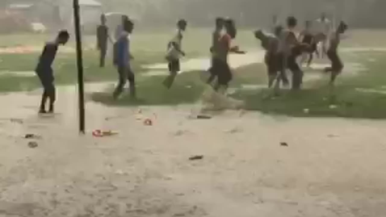 Deshi Football in rain