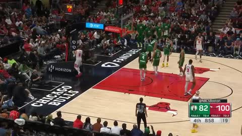 Grant Williams gets ejected for bumping into a ref vs Bulls