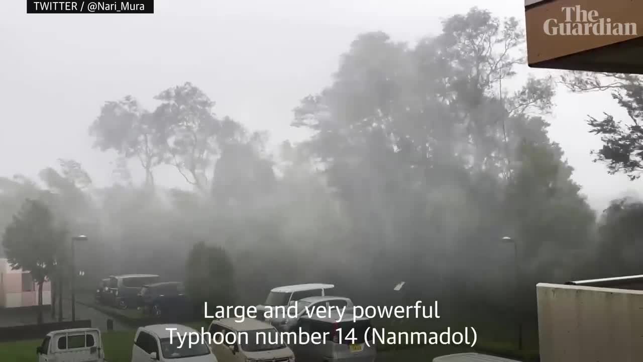 Typhoon Nanmadol hits south-western Japan