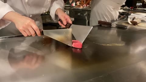 Steak and shredded radish