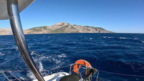 Sailing around the Dodekanese Greece on a lagoon 38