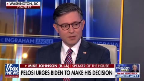 Speaker Mike Johnson on Laura Ingraham's show. 7/10/24
