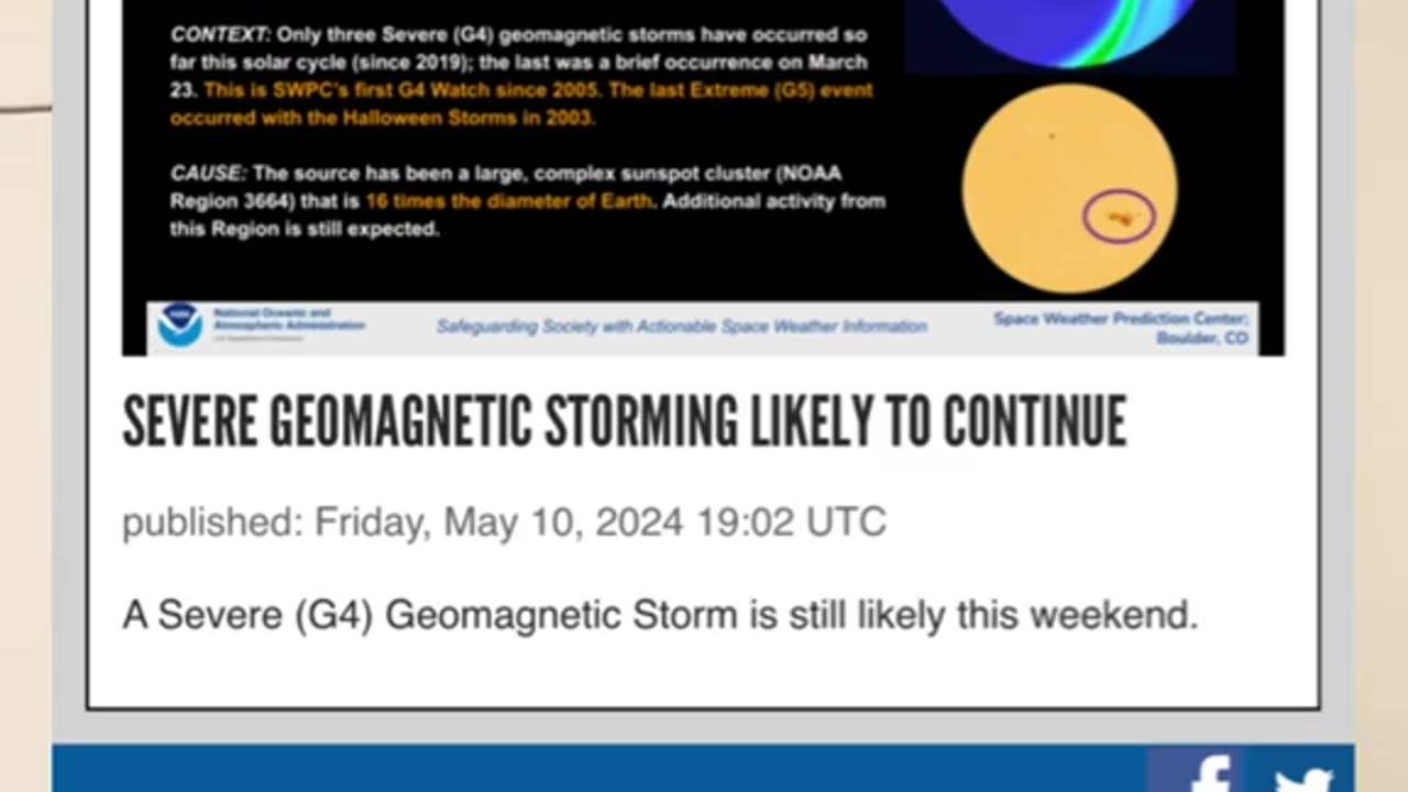 Breaking: at least 7 coronal mass ejections or CMEs are enroute to Earth...